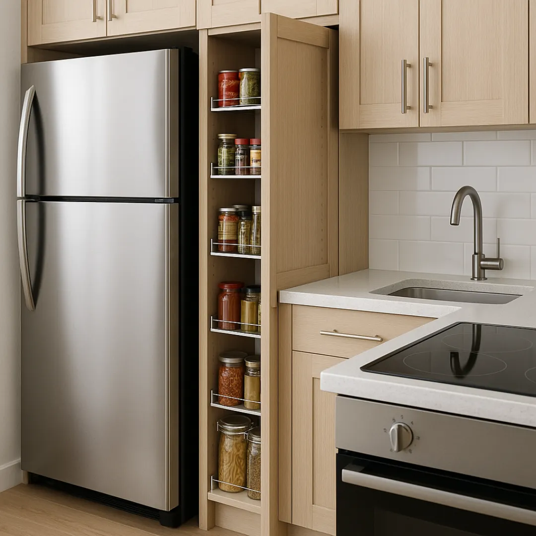 Use a Pull-Out Pantry