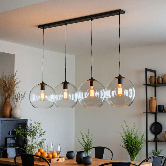 15. Glass Pendant Lights Small Kitchen