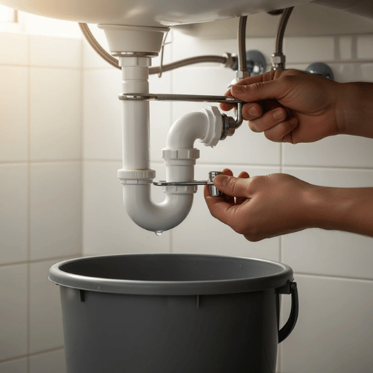 Remove and Clean the P-Trap Under The Sink