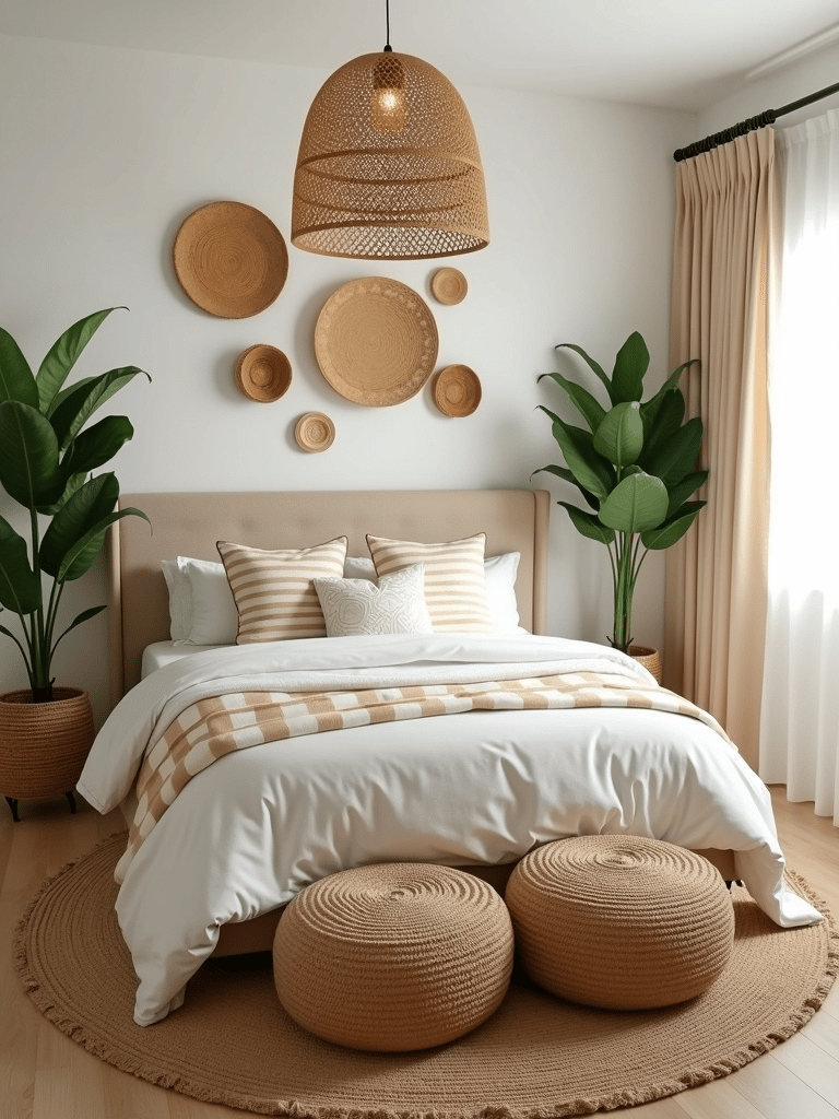 11. Jute Poufs for Seating