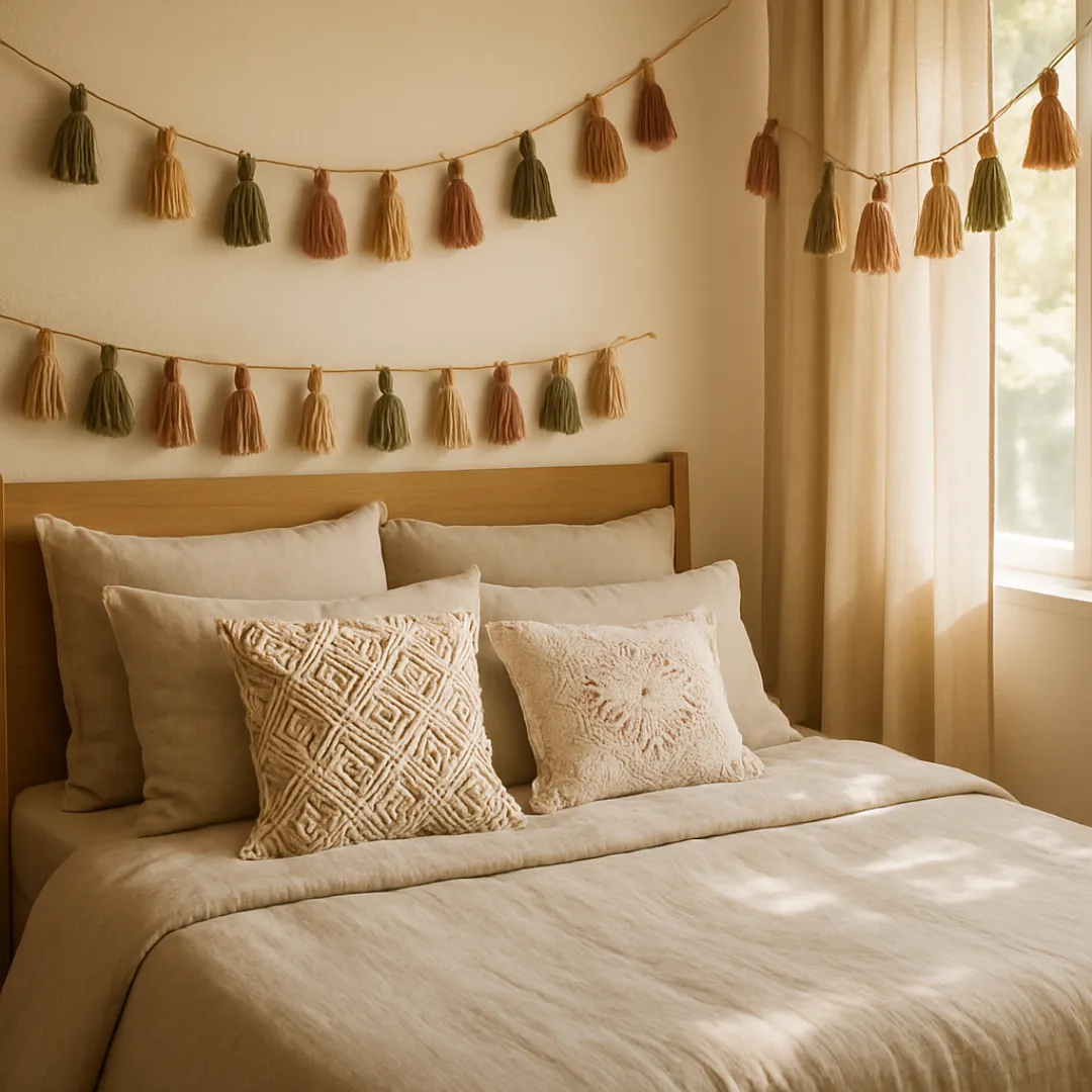 Tassels and Linen Bedding