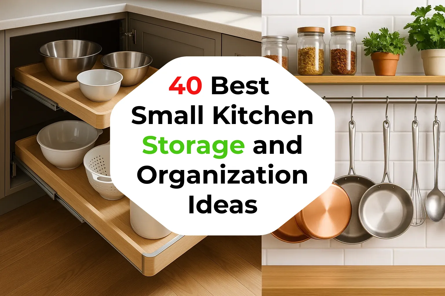 40 Best Small Kitchen Storage and Organization Ideas
