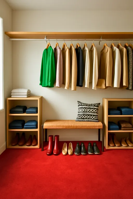 Add a Small Bench for Closet