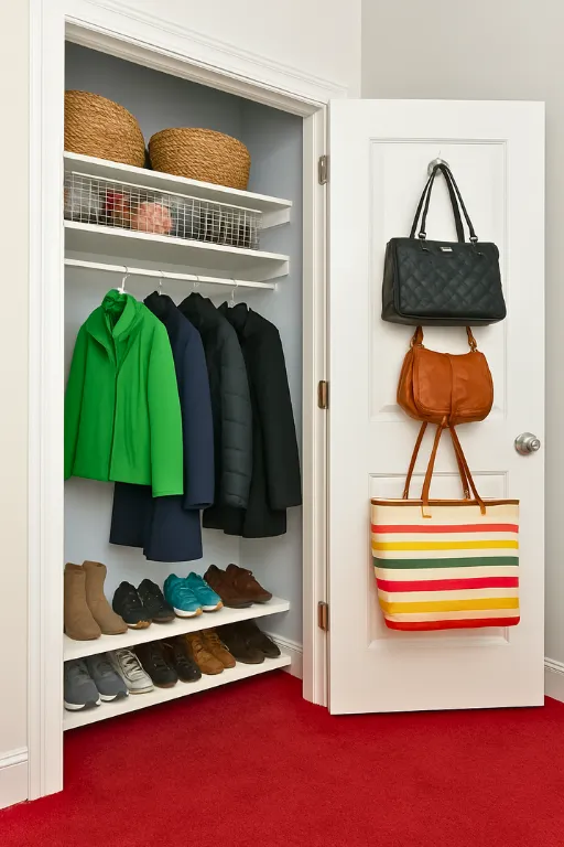 Hang Bags on the Door for Closet