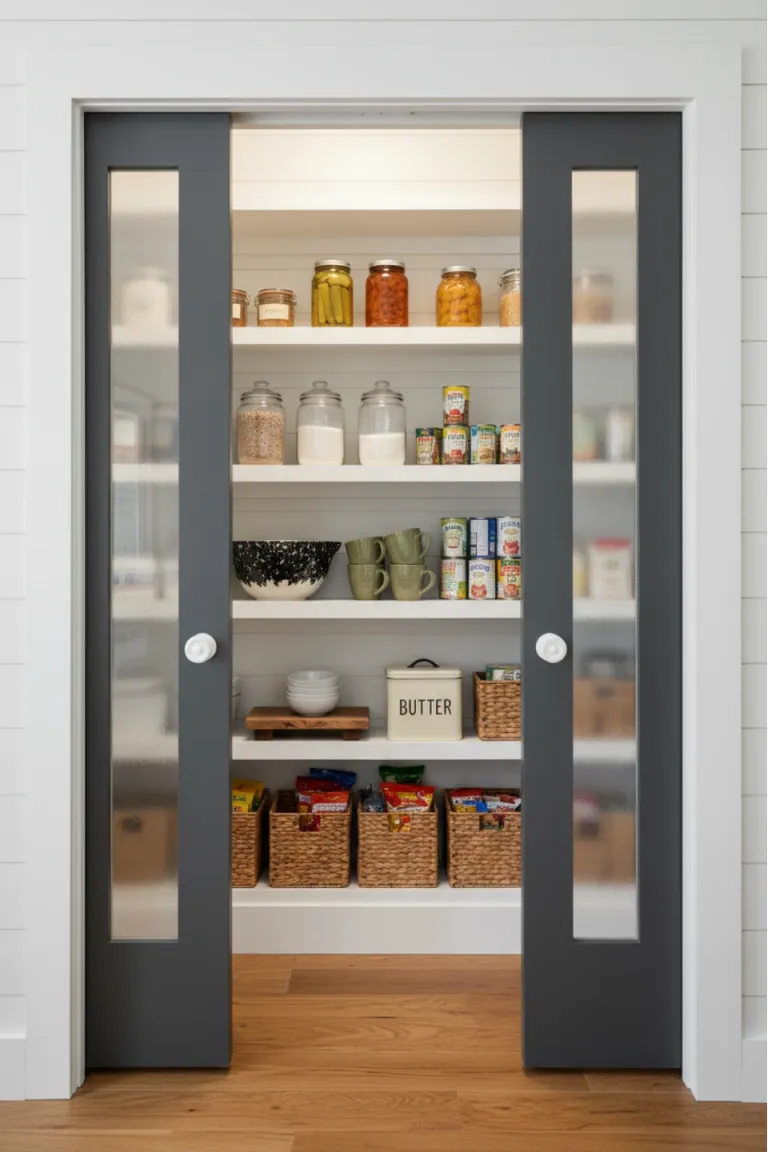 Install Frosted Pantry Doors