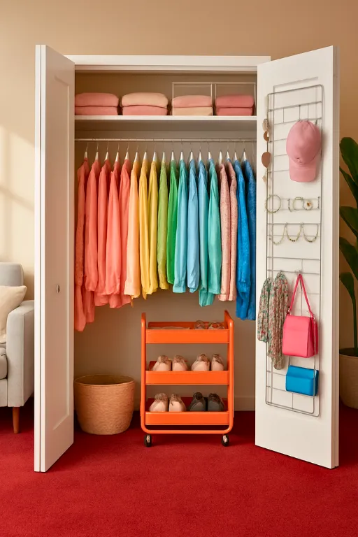 Rolling Cart for Closet