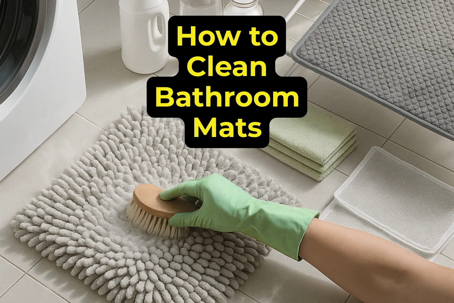 How to Clean Bathroom Mats