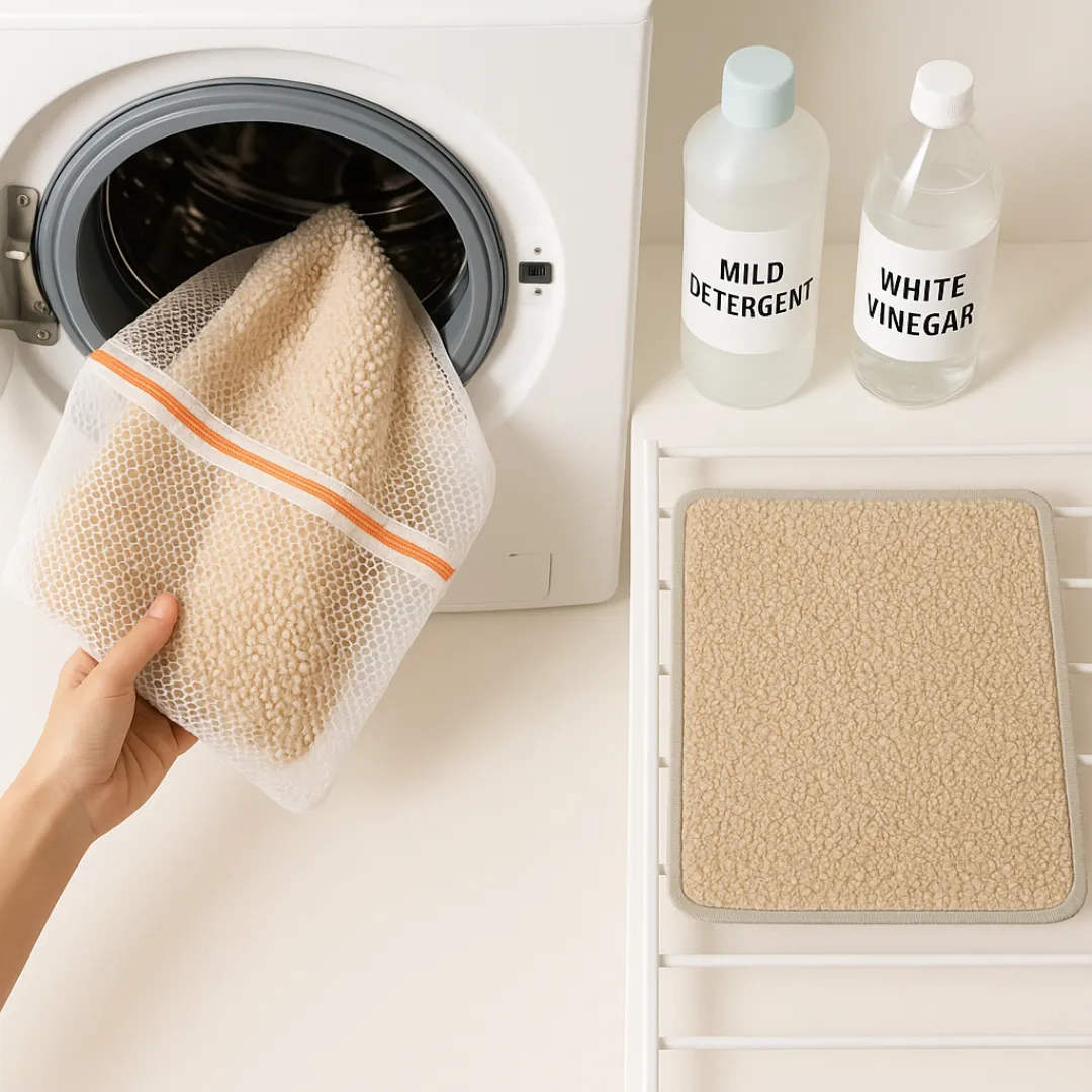 How to Wash Bath Mats in the Washing Machine