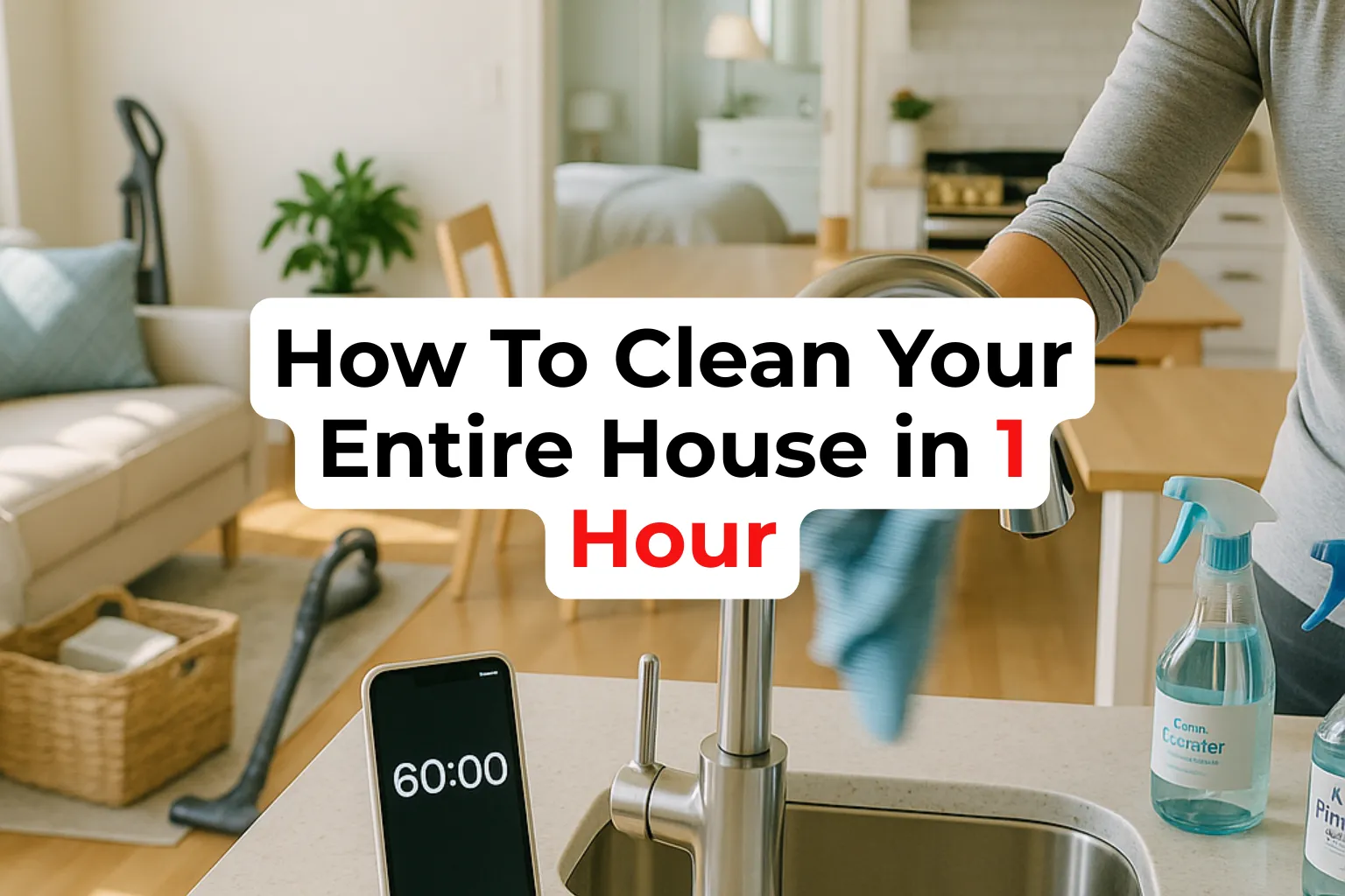 How To Clean Your Entire House in 1 Hour