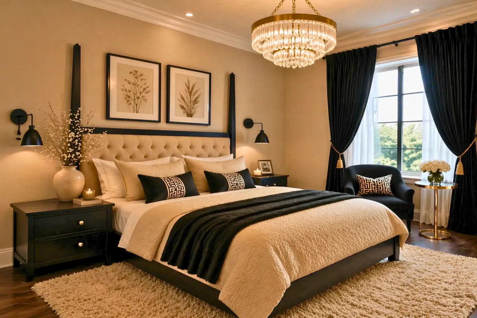 10 Black and Beige Bedroom Ideas