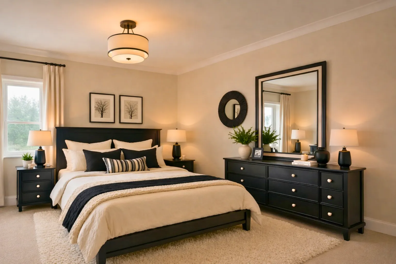 Black and Cream Bedroom Ideas