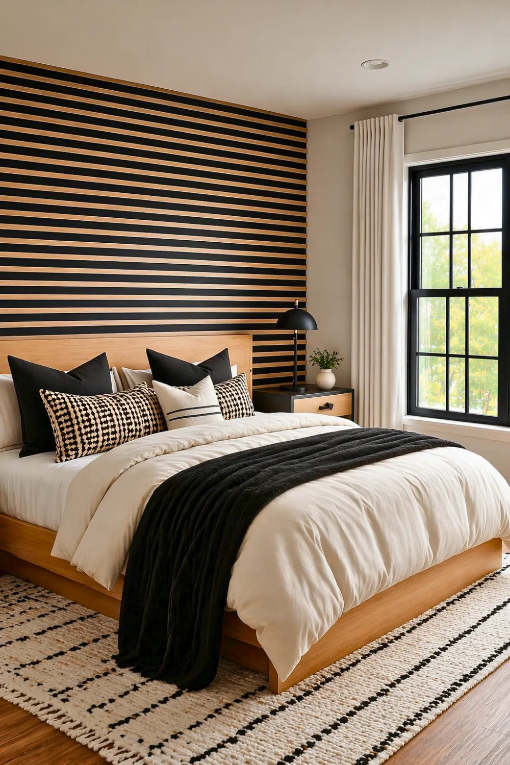 Bold Striped Accent Wall