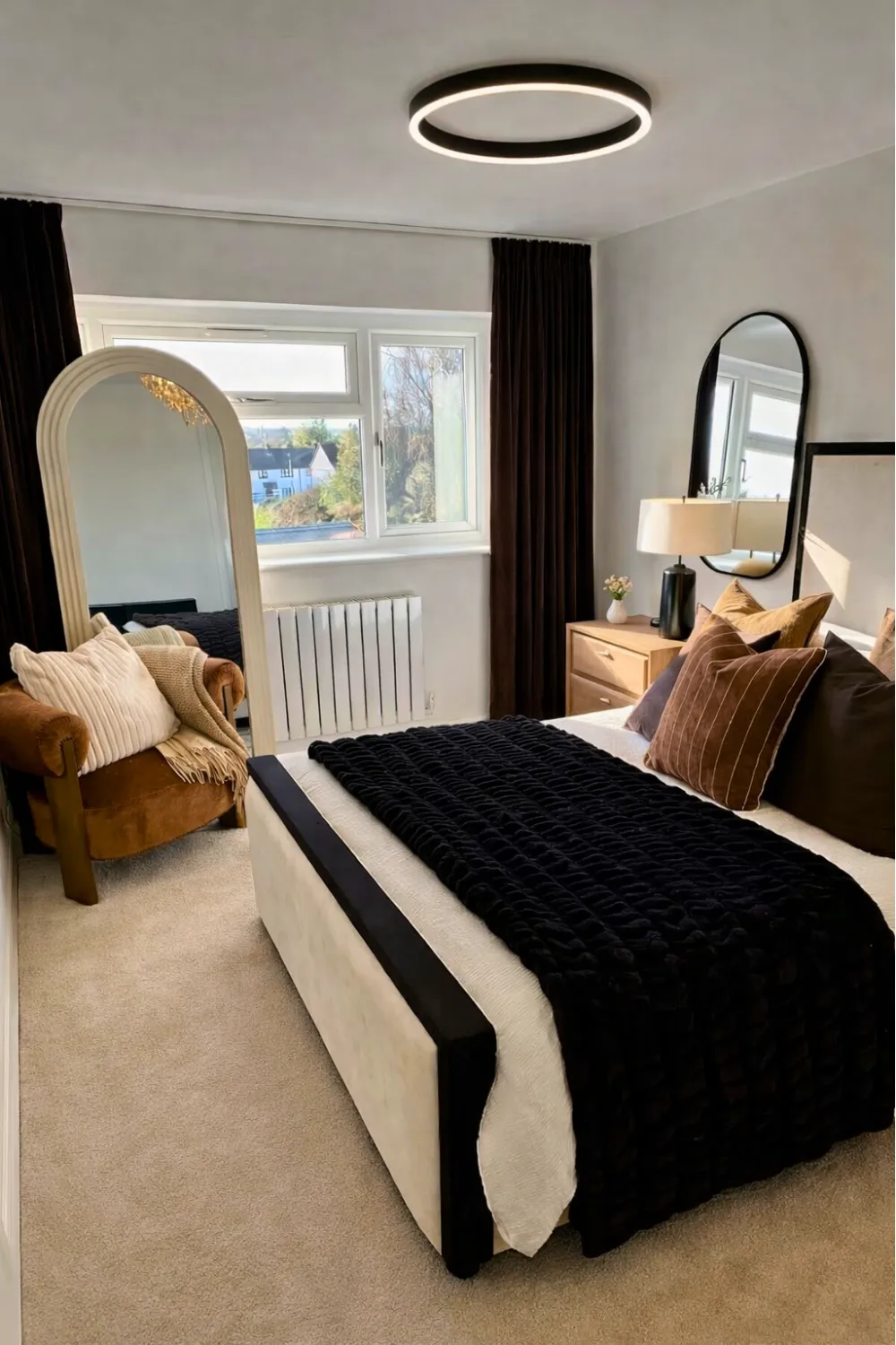 Elegant Contrast with Soft Textures