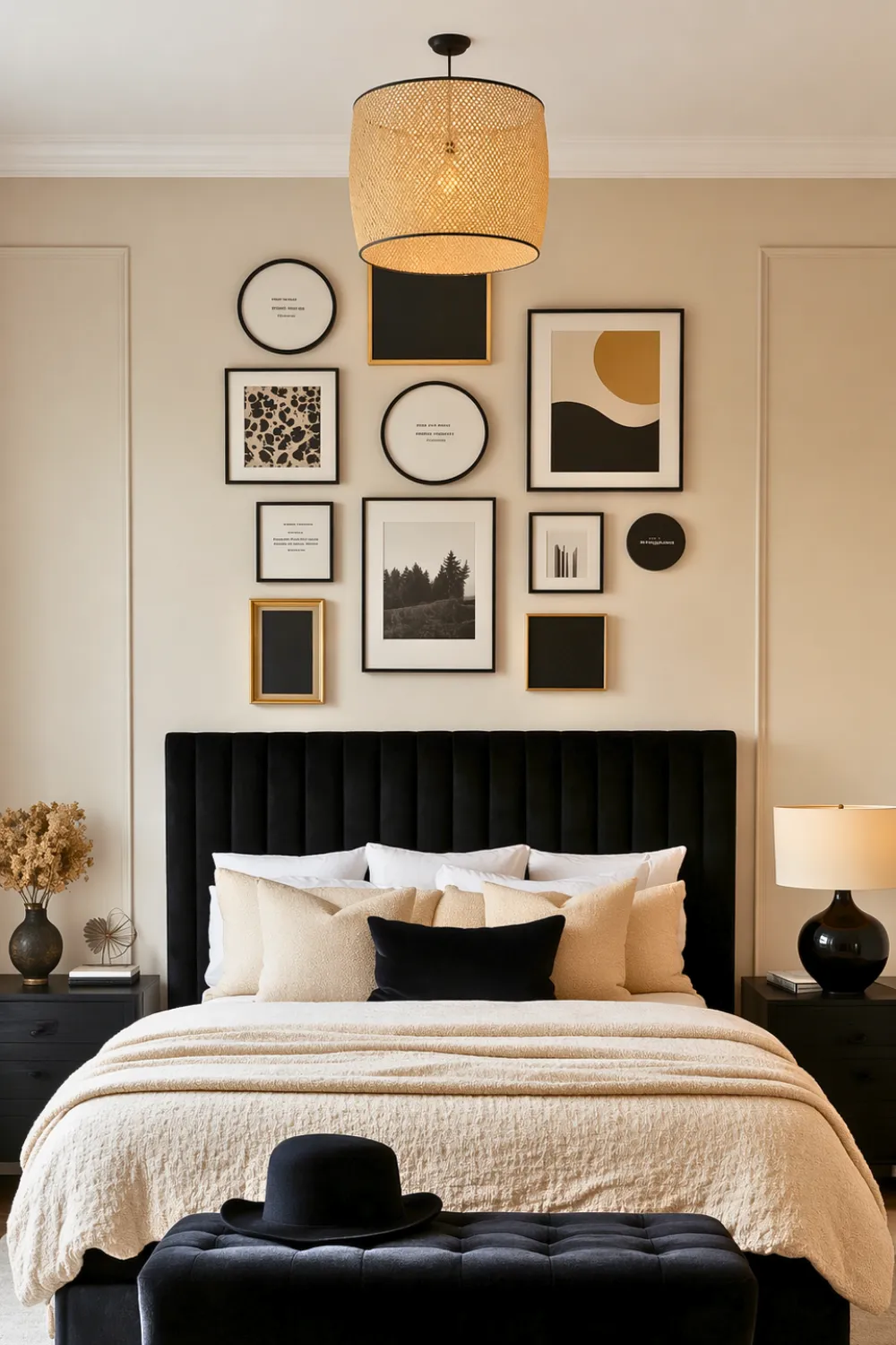 Gallery Wall Contrast Elegance