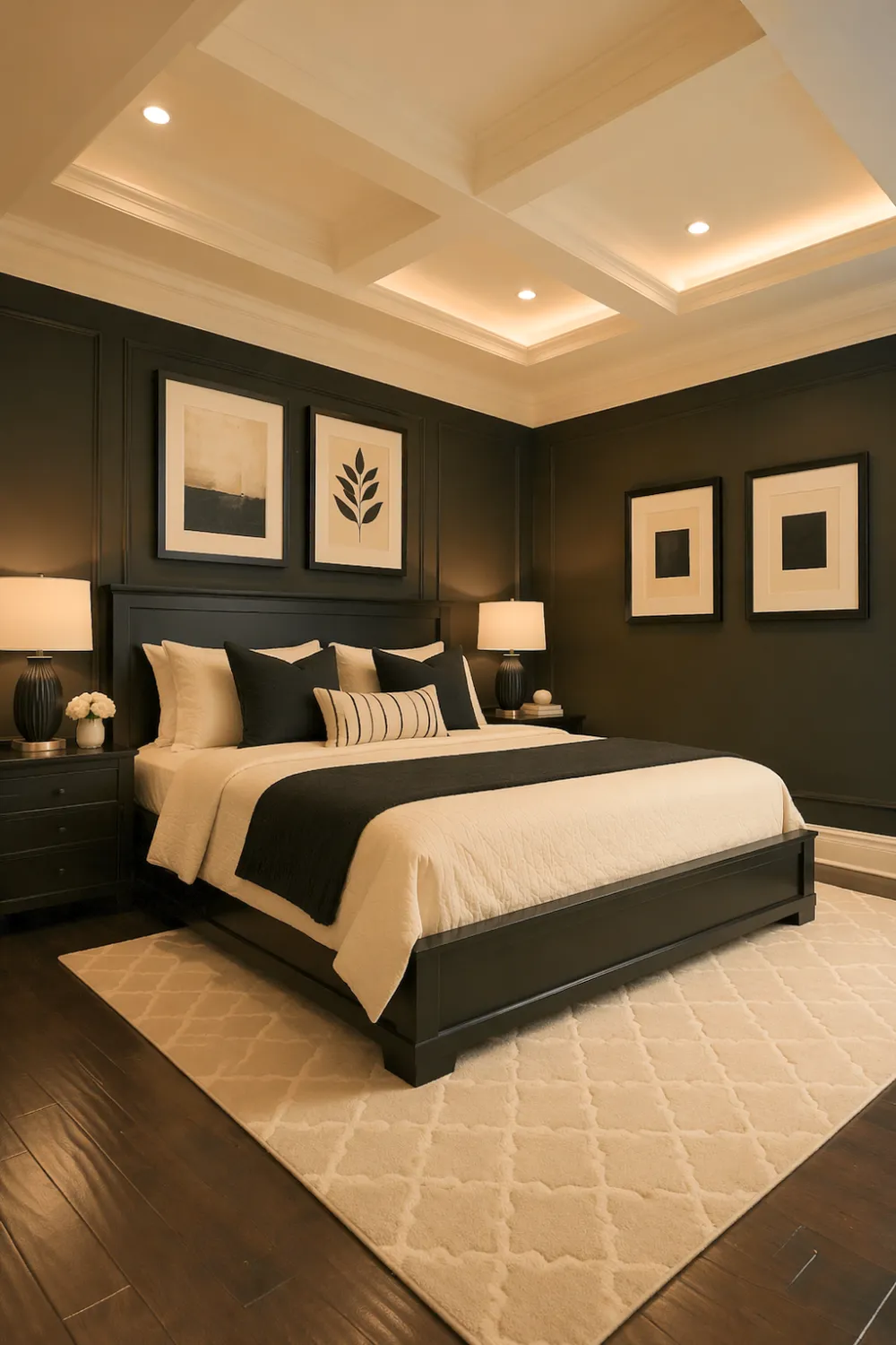 Modern Black Panel Elegance