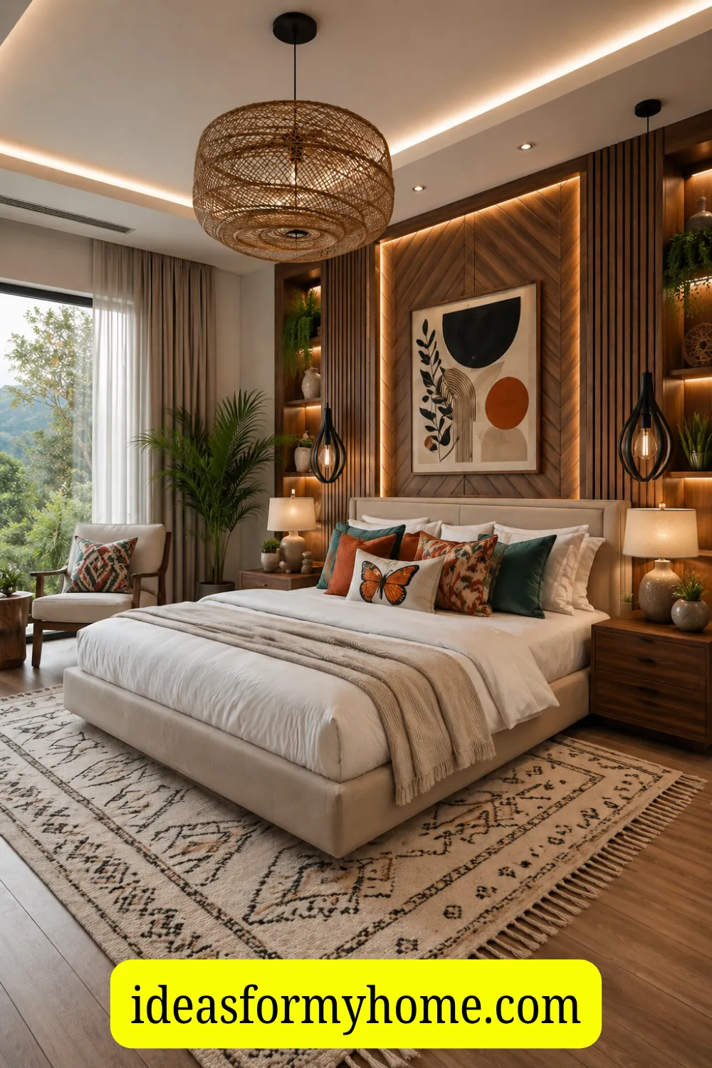 Modern Organic Bedroom Style With Warm, Natural Textures