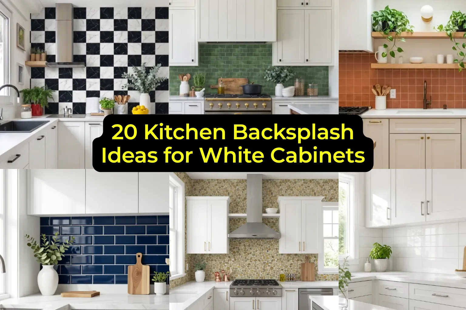 20 Kitchen Backsplash Ideas for White Cabinets
